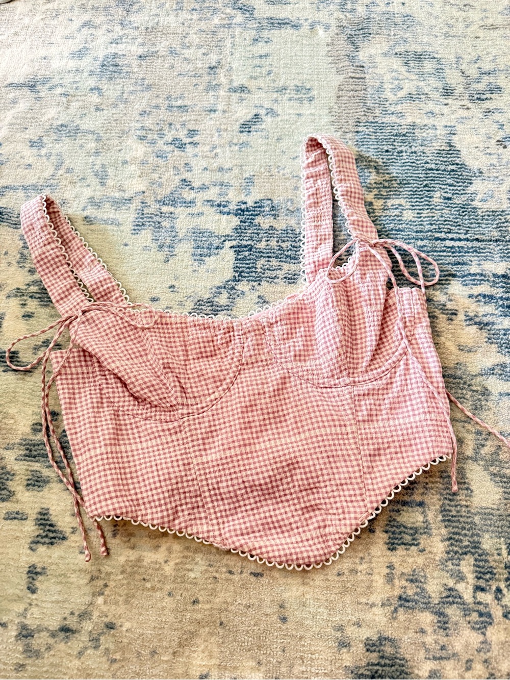 For Love And Lemons Pink Gingham tank
